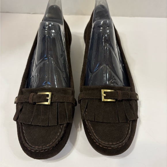 Anne Klein iflex brown suede leather loafers shoes size 7 M - Picture 1 of 10